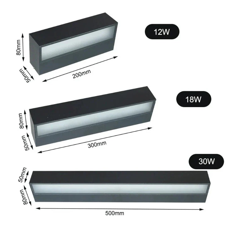 Modern LED wall light for outdoor use - weatherproof, energy-saving, ideal for garden and terrace | Kalsten