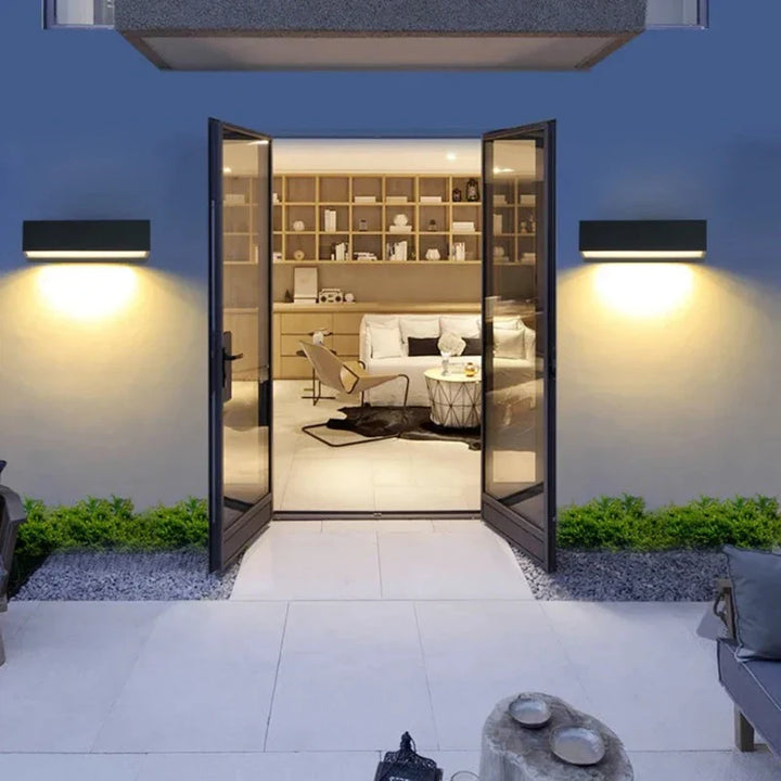Modern LED wall light for outdoor use - weatherproof, energy-saving, ideal for garden and terrace | Kalsten