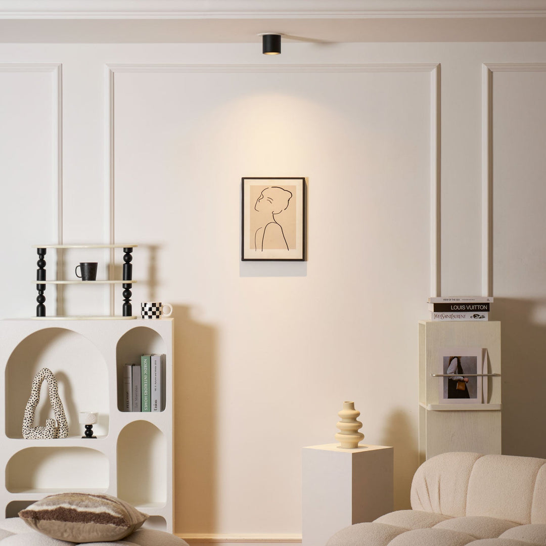 Metal Ceiling Light 3.1 in x 3.3 in White Indoor Modern Flush Mount LED Fixture Warm Neutral Cool | Kalsten