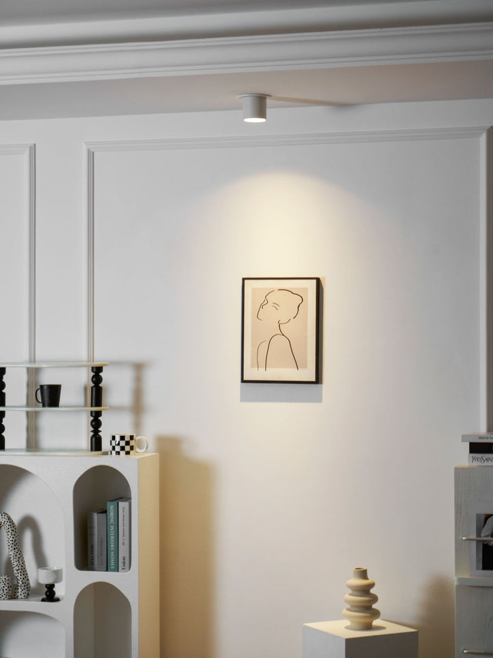 Metal Ceiling Light 3.1 in x 3.3 in White Indoor Modern Flush Mount LED Fixture Warm Neutral Cool | Kalsten