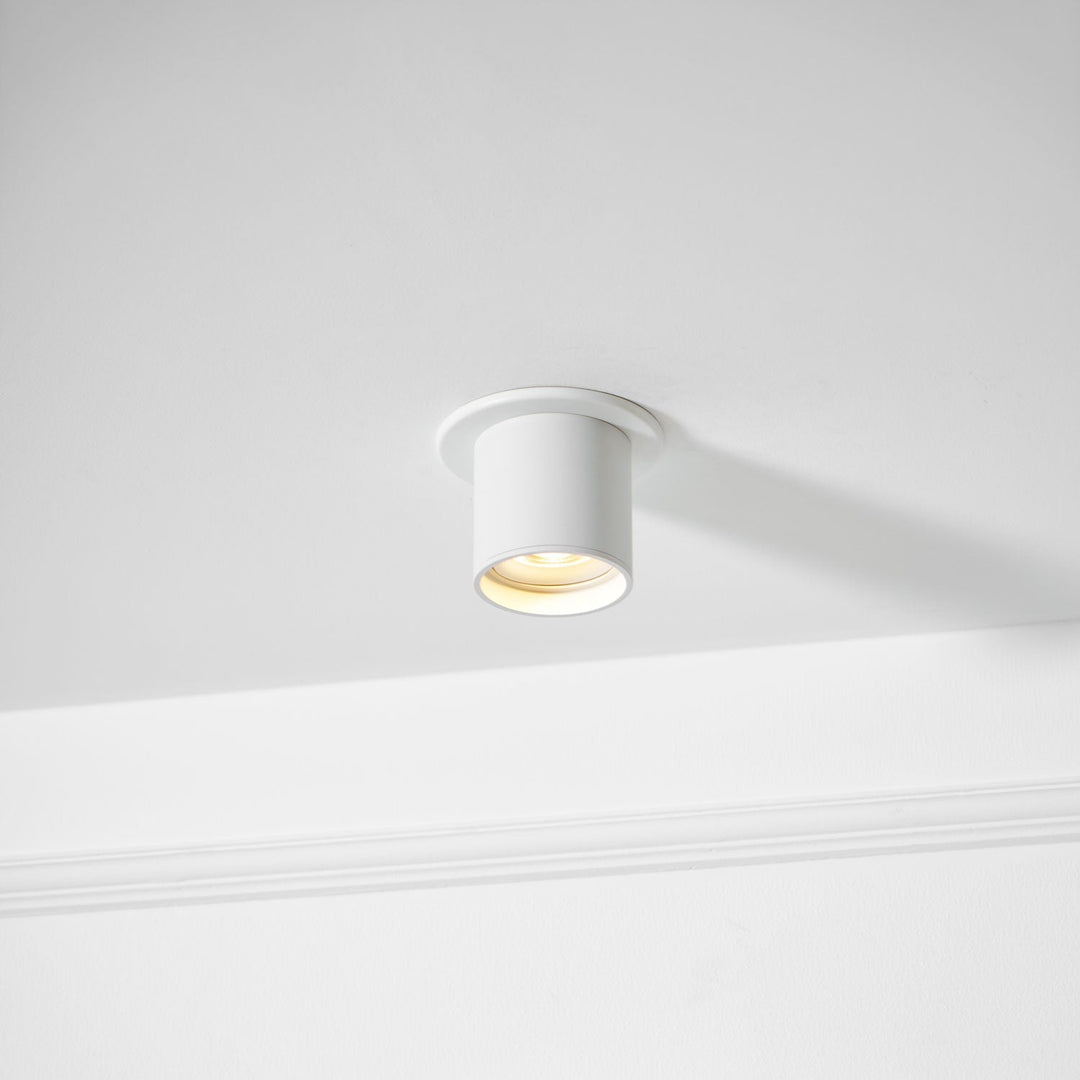 Metal Ceiling Light 3.1 in x 3.3 in White Indoor Modern Flush Mount LED Fixture Warm Neutral Cool | Kalsten