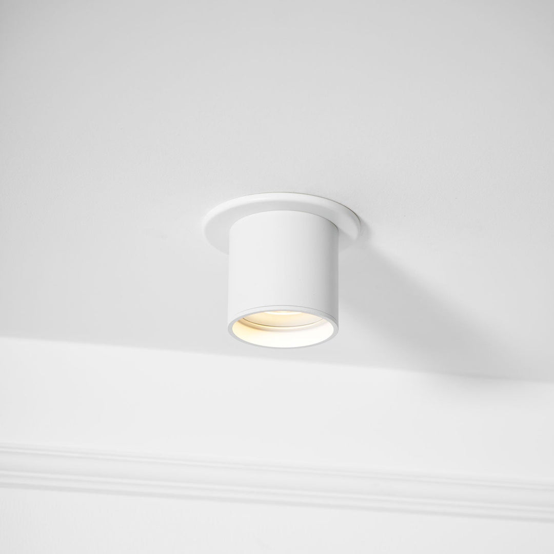 Metal Ceiling Light 3.1 in x 3.3 in White Indoor Modern Flush Mount LED Fixture Warm Neutral Cool | Kalsten