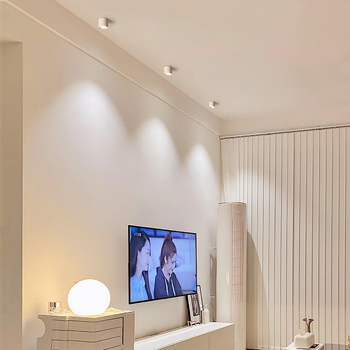 Metal Ceiling Light 3.1 in x 3.3 in White Indoor Modern Flush Mount LED Fixture Warm Neutral Cool | Kalsten