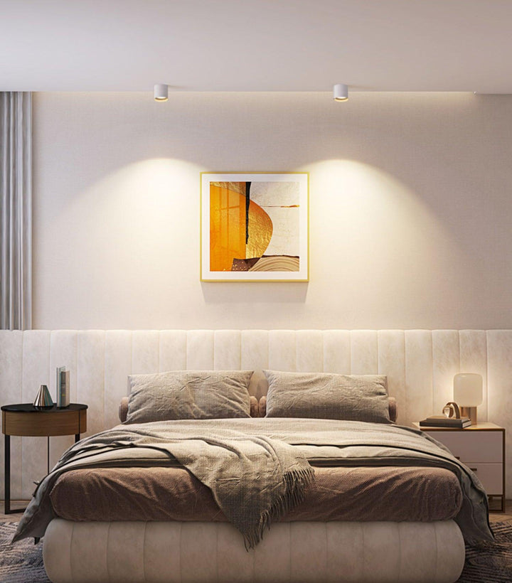 Metal Ceiling Light 3.1 in x 3.3 in White Indoor Modern Flush Mount LED Fixture Warm Neutral Cool | Kalsten