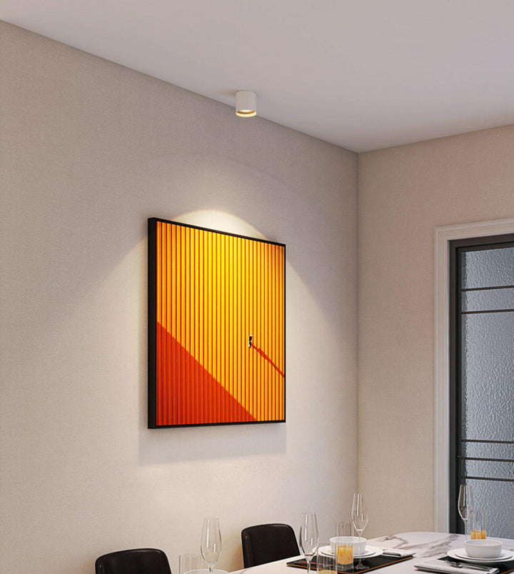 Metal Ceiling Light 3.1 in x 3.3 in White Indoor Modern Flush Mount LED Fixture Warm Neutral Cool | Kalsten