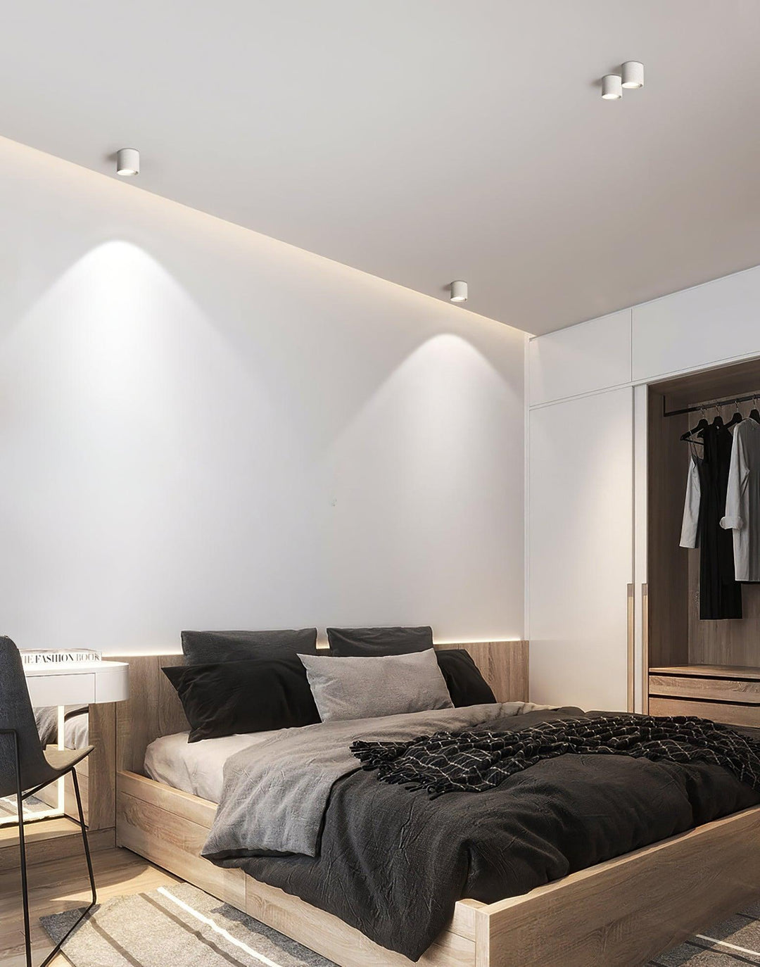 Metal Ceiling Light 3.1 in x 3.3 in White Indoor Modern Flush Mount LED Fixture Warm Neutral Cool | Kalsten