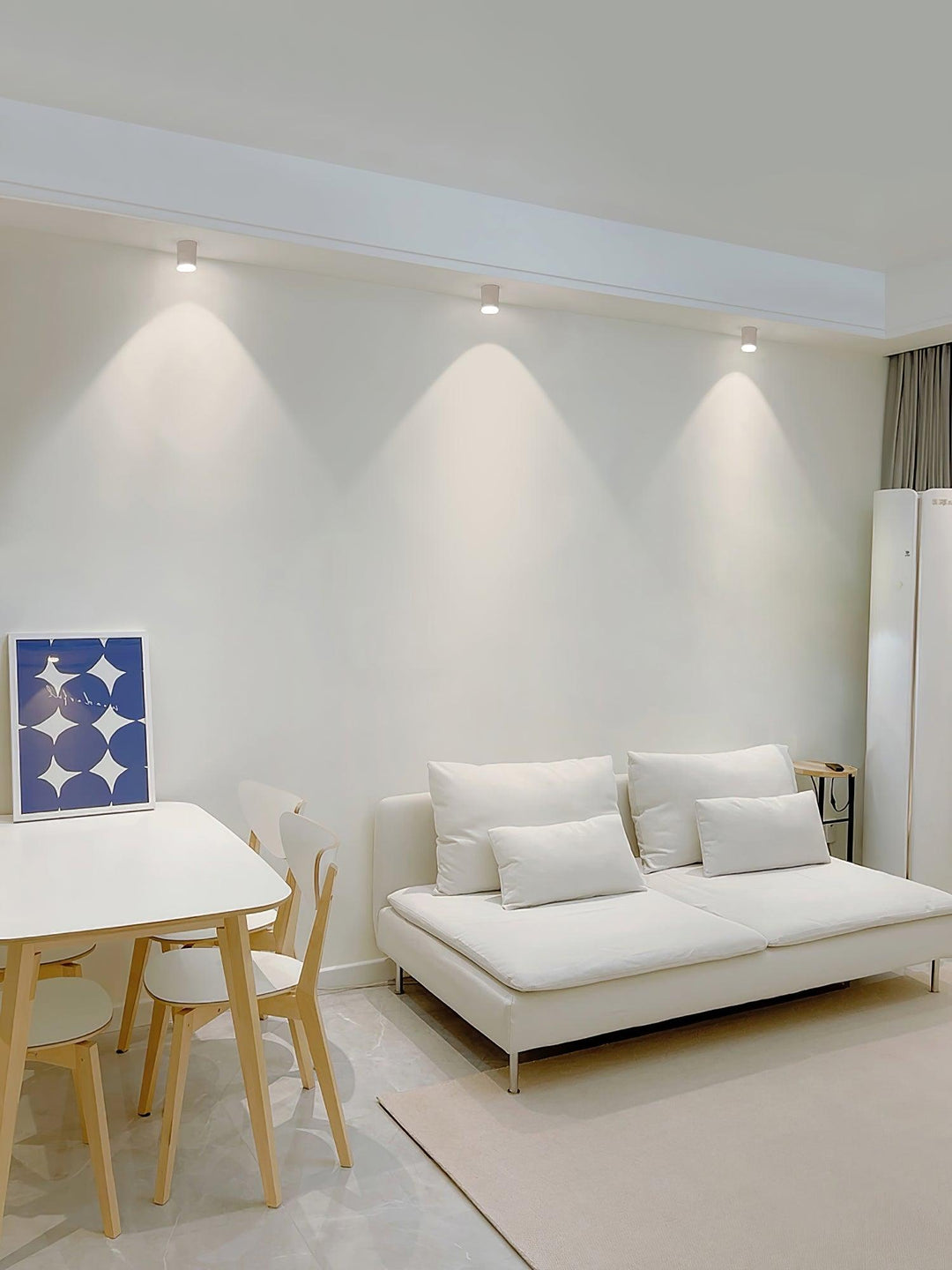 Metal Ceiling Light 3.1 in x 3.3 in White Indoor Modern Flush Mount LED Fixture Warm Neutral Cool | Kalsten