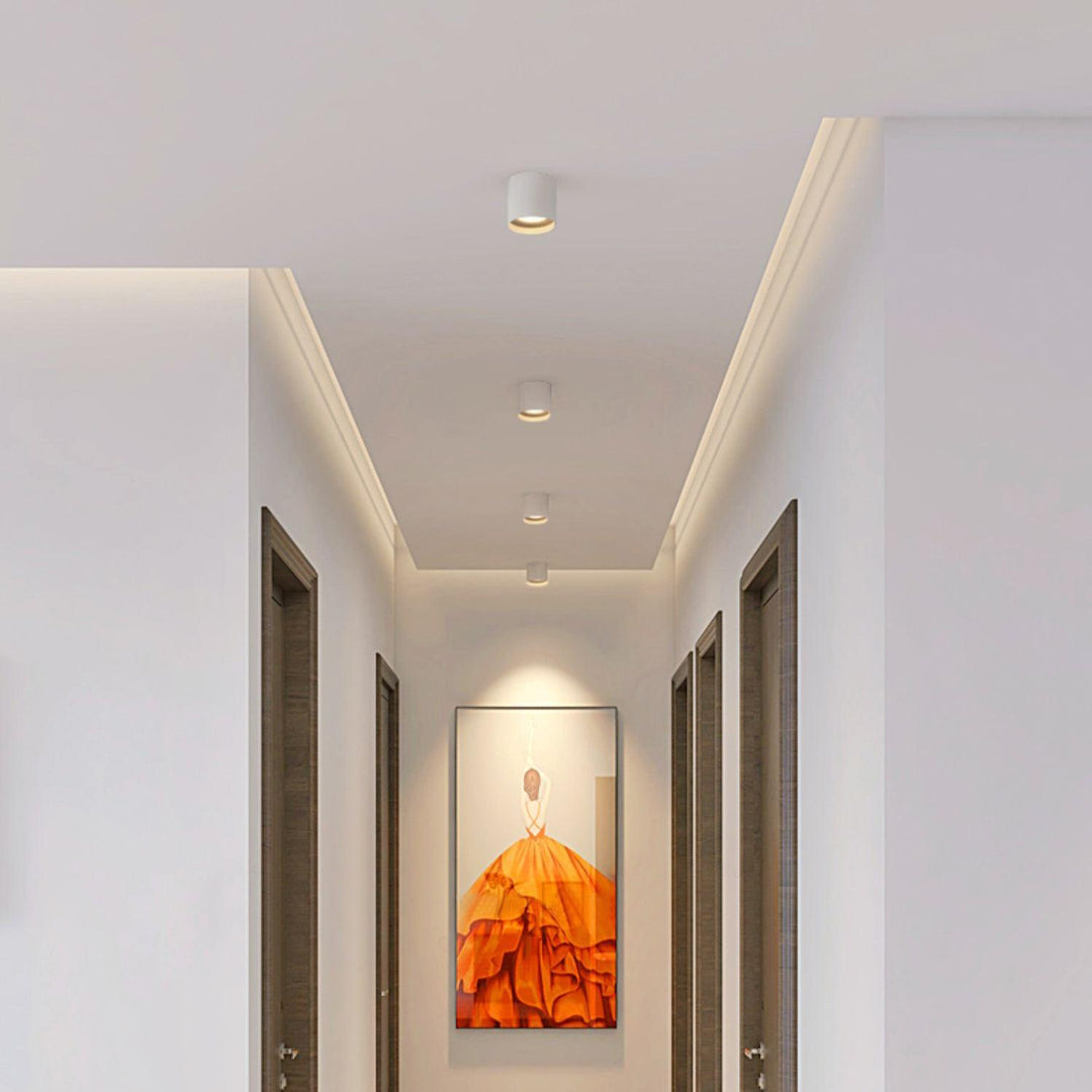 Metal Ceiling Light 3.1 in x 3.3 in White Indoor Modern Flush Mount LED Fixture Warm Neutral Cool | Kalsten