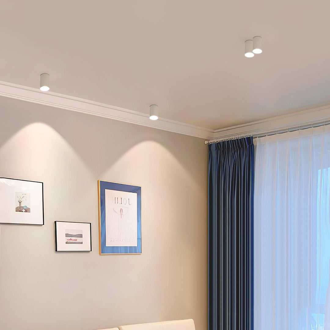 Metal Ceiling Light 3.1 in x 3.3 in White Indoor Modern Flush Mount LED Fixture Warm Neutral Cool | Kalsten