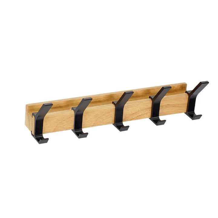 Scandinavian Wall Shelf with Removable Hooks