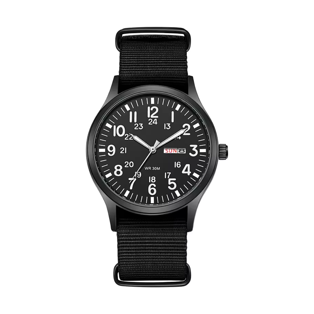 Kalsten | Men’s Rugged Outdoor Watch – Waterproof Military-Style Stainless Steel Timepiece