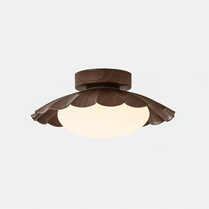 Ceiling Light Metal PE 9.8 in Flush Mount Bedroom Living Room Soft Ambient Lighting Scalloped Modern Indoor Fixture | Kalsten