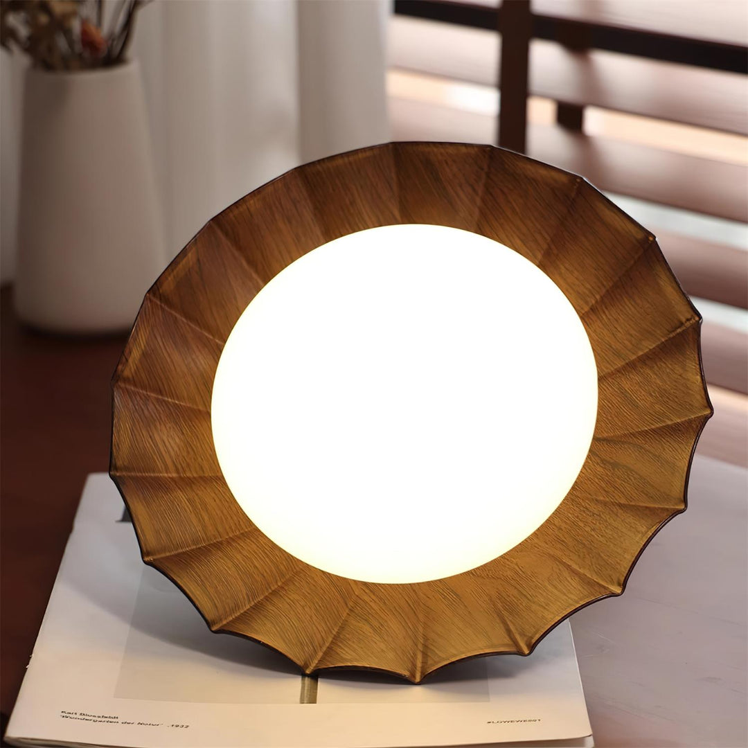 Ceiling Light Metal 9.8 in x 5.1 in Warm White LED Brown Beige White Walnut Living Room Bedroom Fixture | Kalsten