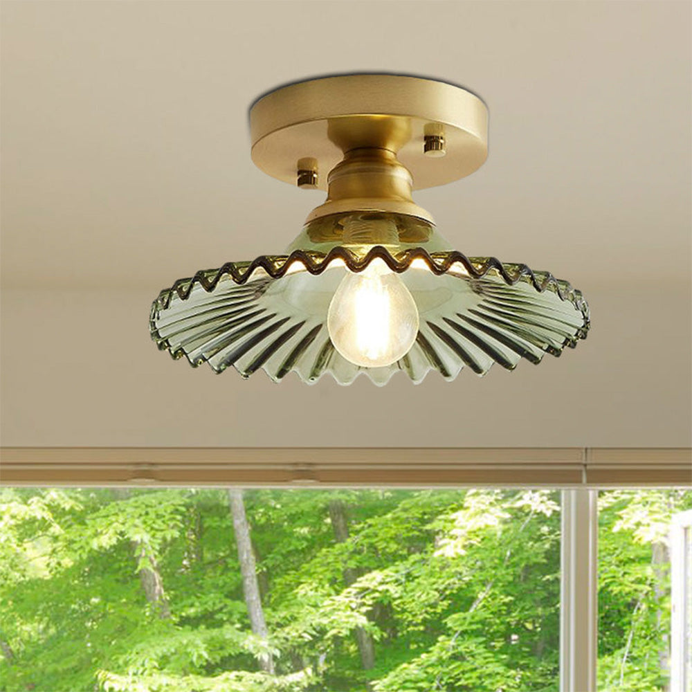 Modern Glass Semi-Flush Ceiling Light Kalsten