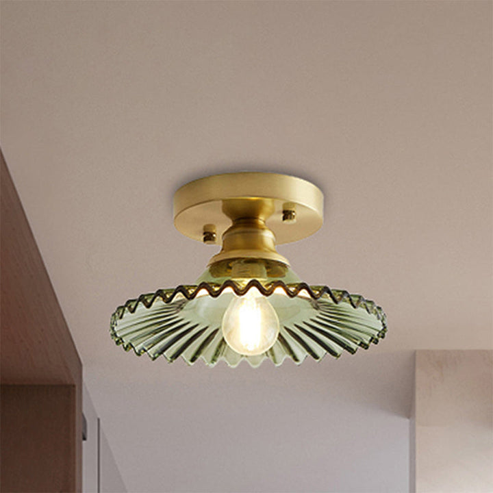 Modern Glass Semi-Flush Ceiling Light Kalsten