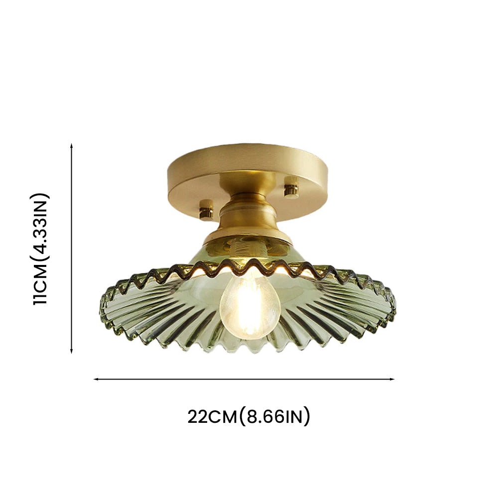 Modern Glass Semi-Flush Ceiling Light Kalsten