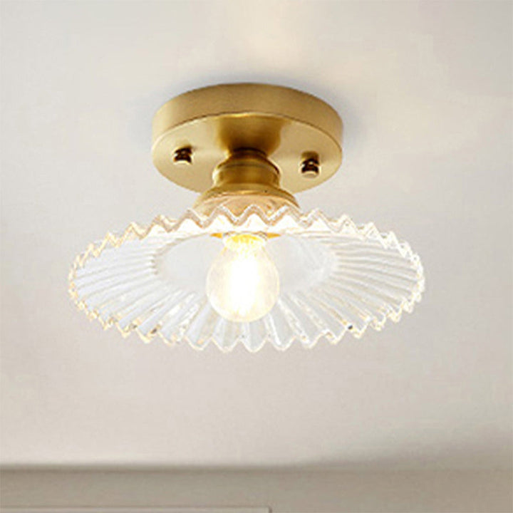 Modern Glass Semi-Flush Ceiling Light Kalsten