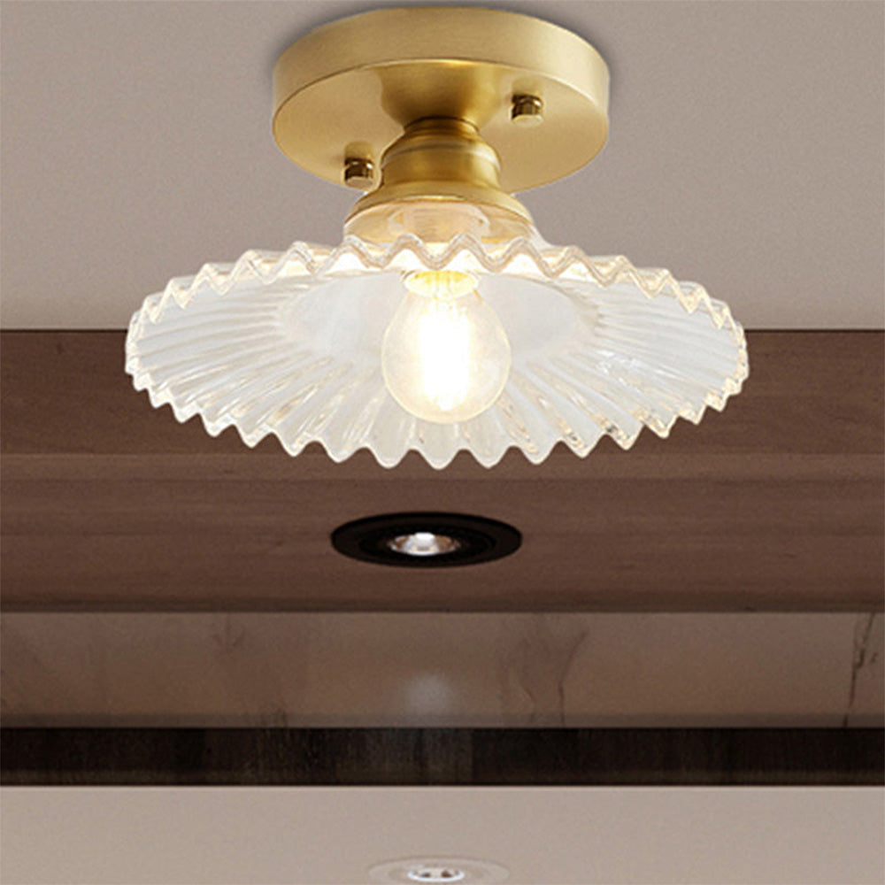 Modern Glass Semi-Flush Ceiling Light Kalsten