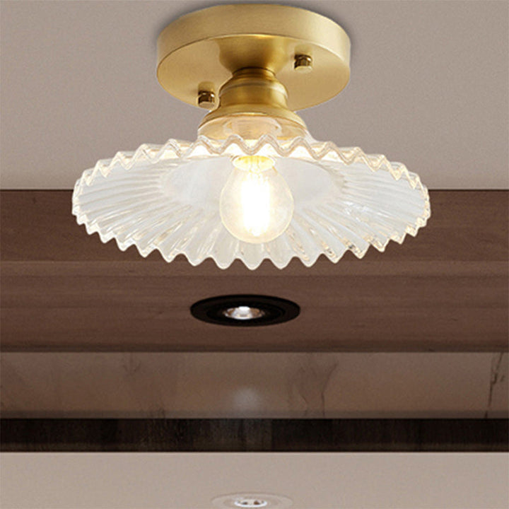 Modern Glass Semi-Flush Ceiling Light Kalsten