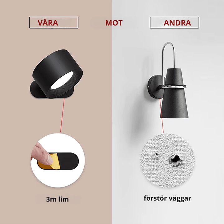 Wireless Nordic Wall Lamp with Remote Control