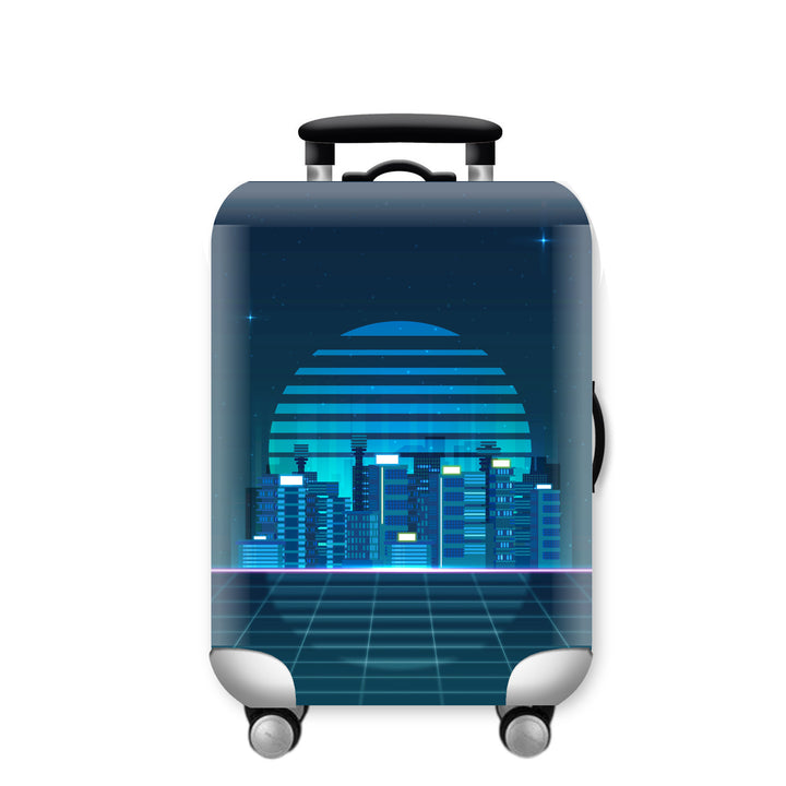 Women Hard Shell Suitcase with Urban Skyline Motif Kalsten