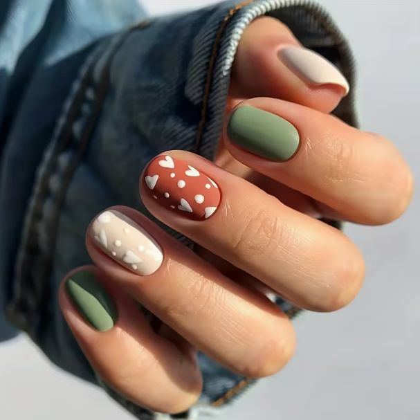 Artistic Heart-Embellished Nail Art Set Kalsten