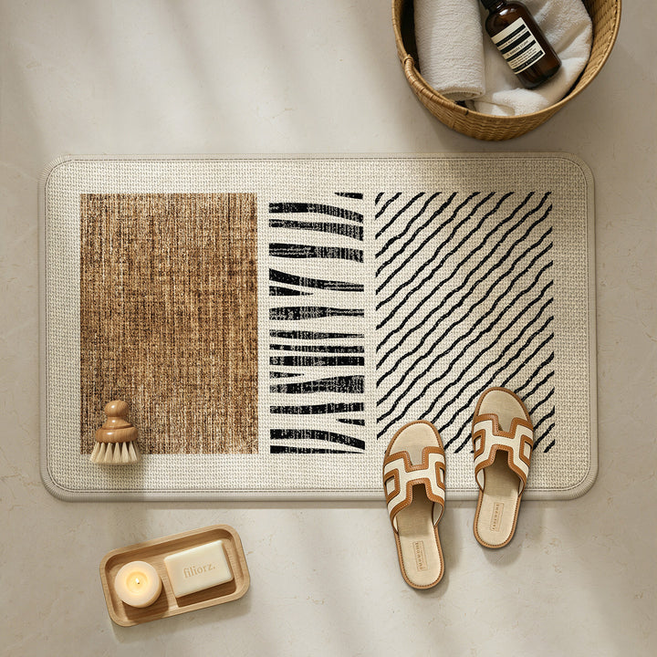 Modern Textured Bathroom Mat