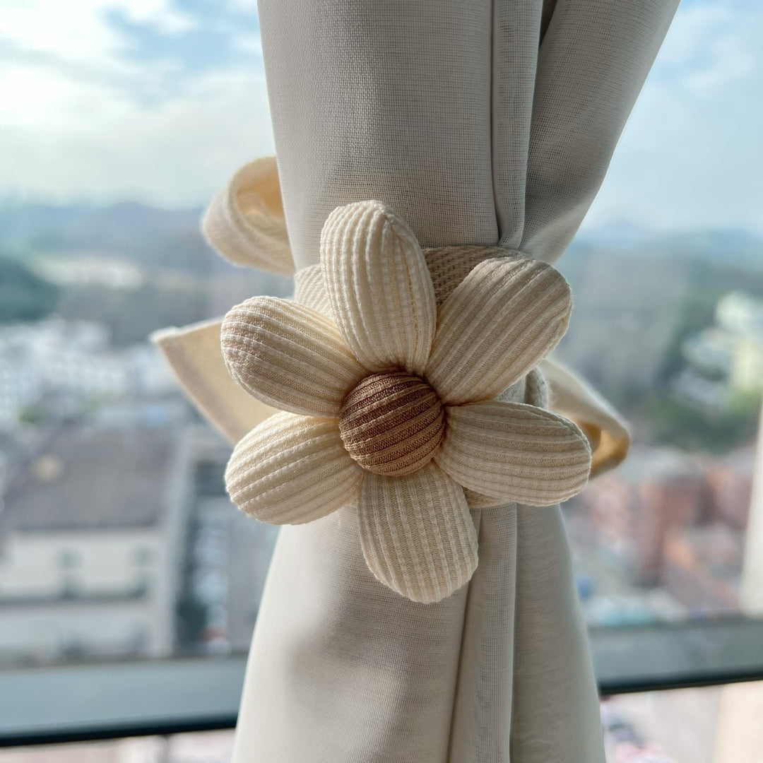 Plush Bear Curtain Tieback with Elastic Loop and Soft Teddy Face