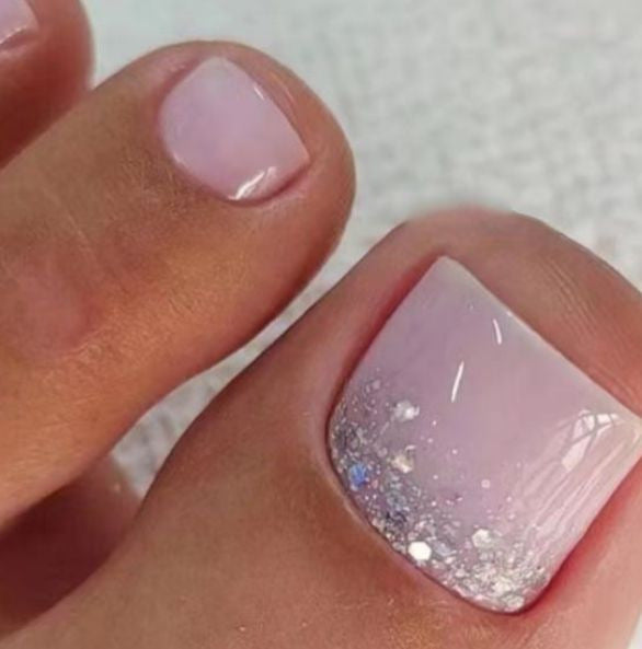 Elegant Glitter Ombre Toe Nail Art Kalsten
