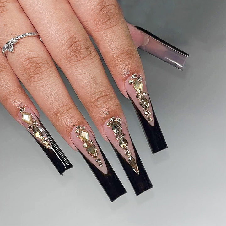 Glamorous Stiletto Press-On Nails with Rhinestone Accents Kalsten 1789085937