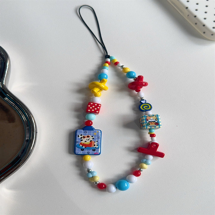 Colorful Themed Beaded Keychain Kalsten