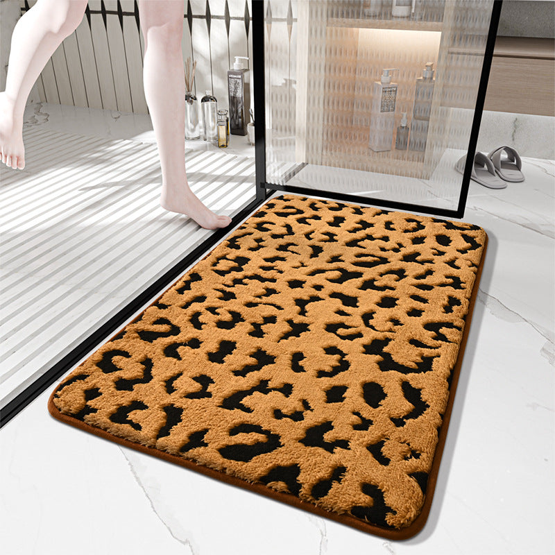 Stylish Leopard Print Bath Mat Kalsten