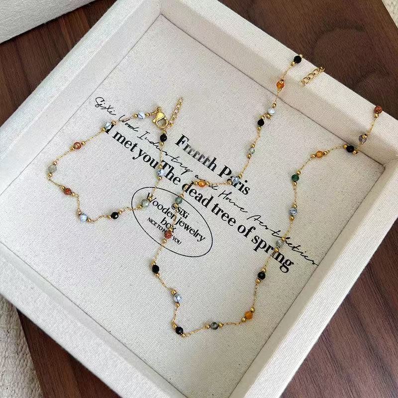 Elegant Beaded Chain Necklace Kalsten