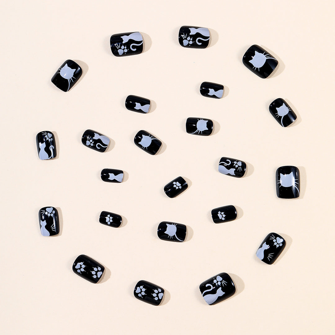 Cat-Themed Artistic Nail Art Extensions Kalsten