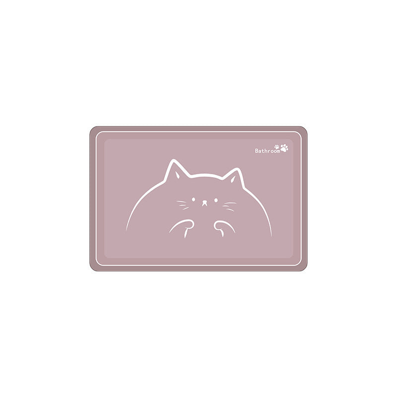Cute Cat-Themed Bathroom Mat