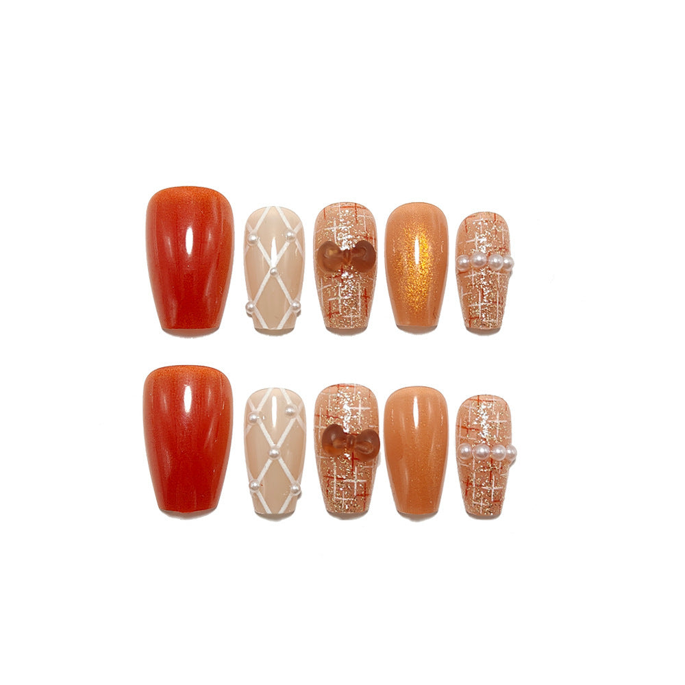 Acrylic nail set with luxurious decorations Kalsten