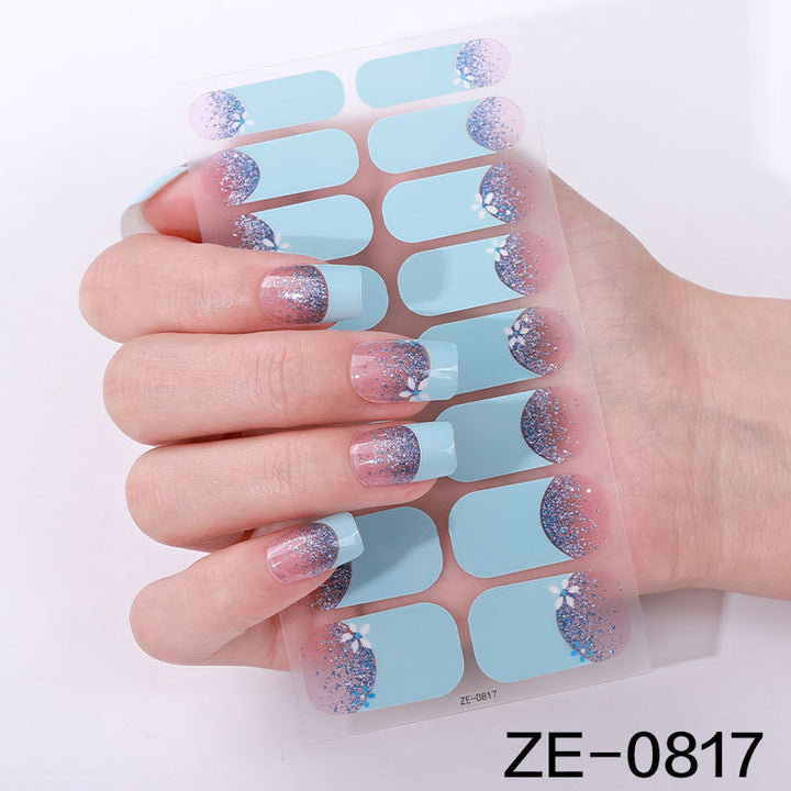 Elegant Glitter Accent Nail Wraps