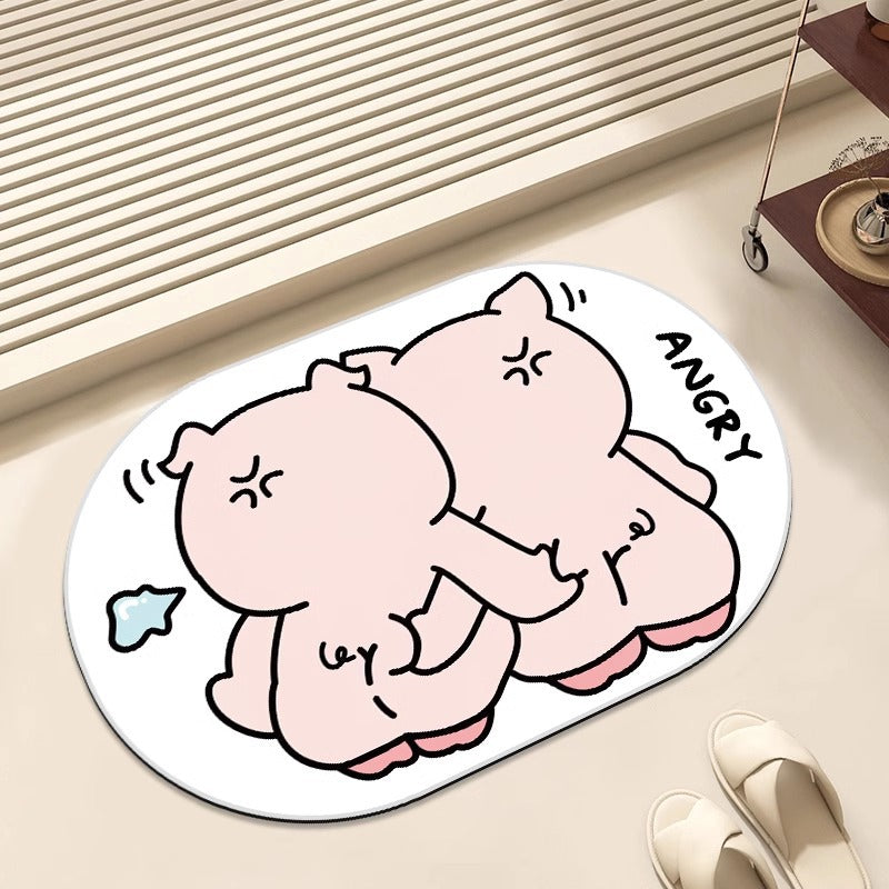 Cute Panda-Themed Area Mat
