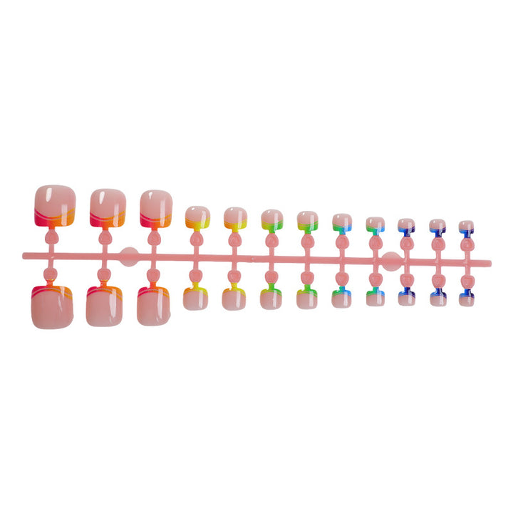 Vibrant Geometric Pattern Press-On Nails Kalsten