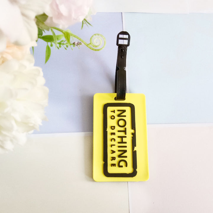 Unisex luggage tag made of durable silicone with airplane motif Kalsten