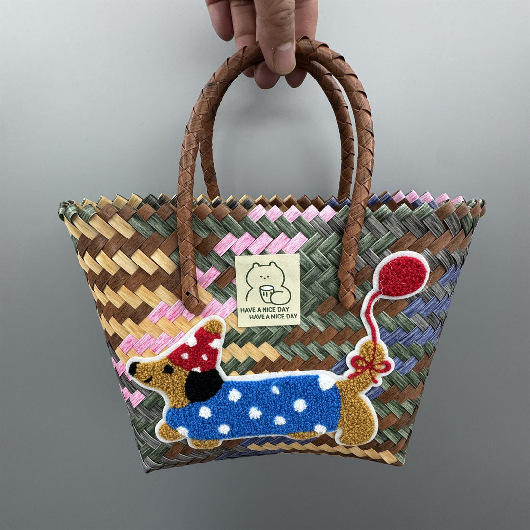 Playful and Handmade Basket Bag Kalsten