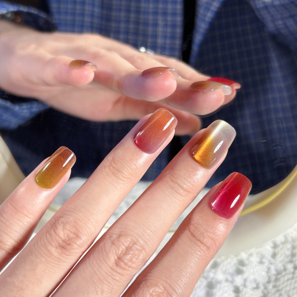 Ombre Glittering Press-On Nails Kalsten