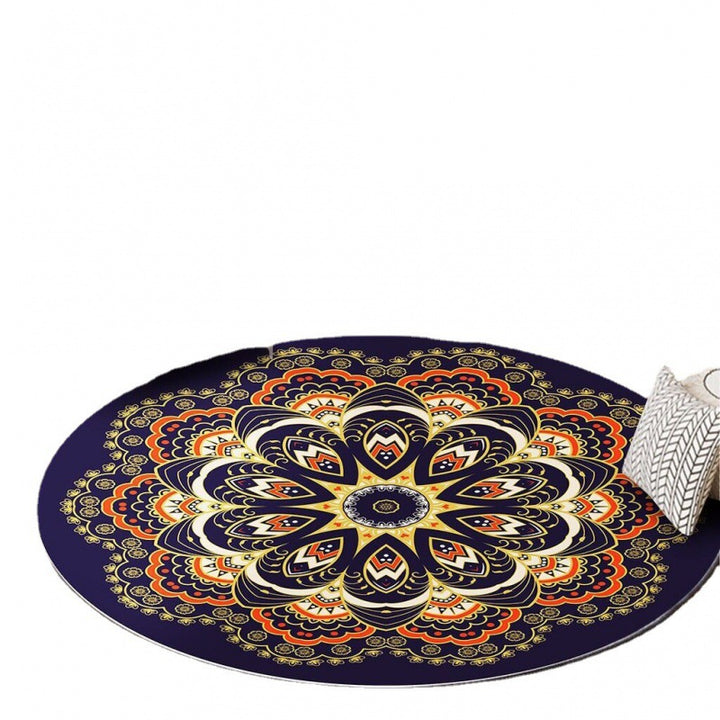 Circular Vintage Floral Area Rug Kalsten