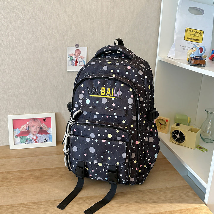 Playful Polka Dot School Backpack Kalsten