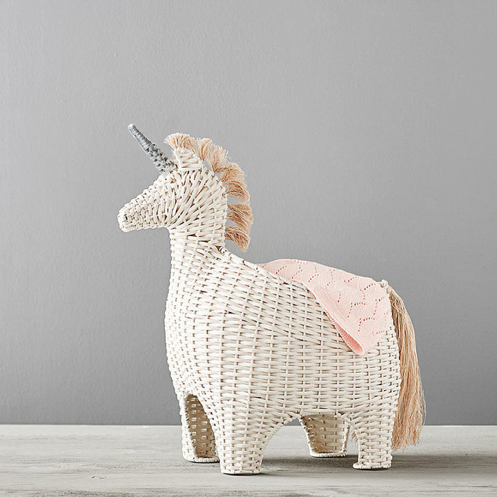Playful decoration basket in unicorn design Kalsten