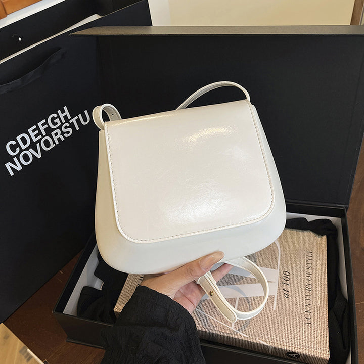 Minimalist Faux Leather Crossbody Bag