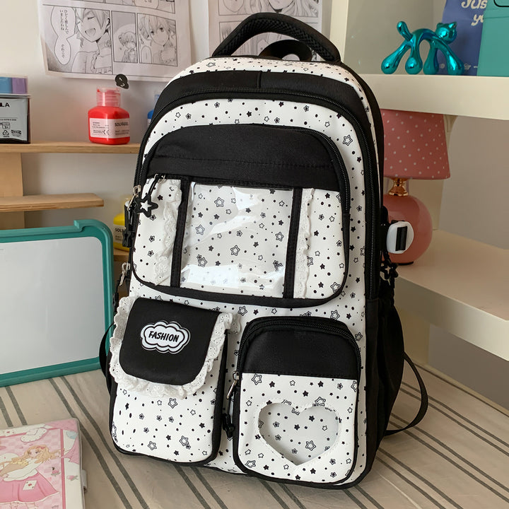 Stylish Star-Print Casual Backpack Kalsten