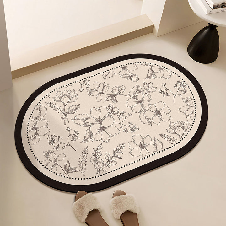 Floral-Printed Bath Runner Kalsten