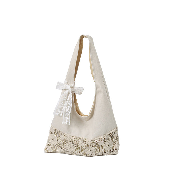Handcrafted Floral Lace Tote Bag