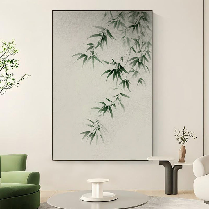 Nature-Inspired Bamboo Canvas Art